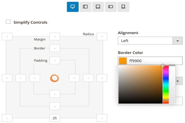How to use Design Options tab of Magezon Page Builder to customize elements?